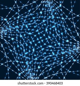 Abstract background, shiny lines, futuristic wave. Vector illustration