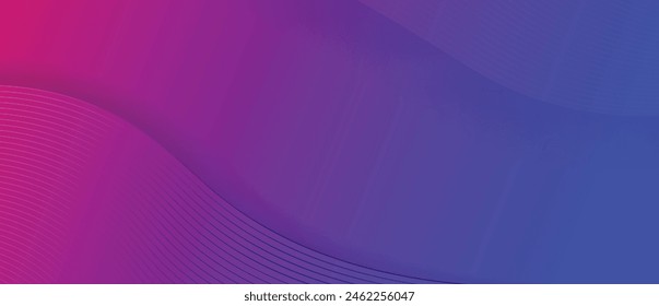 abstract background Shiny moving lines design element. Modern purple blue gradient flowing wave lines.