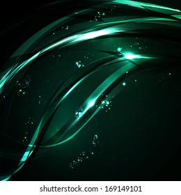 Abstract background, shiny space, futuristic wave illustration