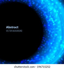 Abstract background, shiny space, futuristic wave illustration