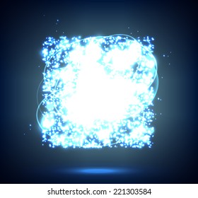 Abstract background, shiny space, futuristic wave illustration