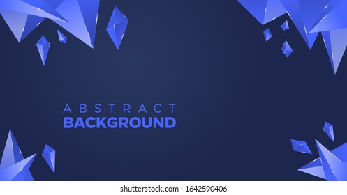 abstract background with shiny triangle in green