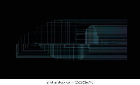 Abstract Background ship and black hole