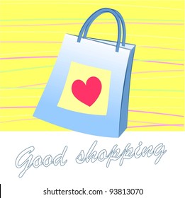 abstract background with shopping bag