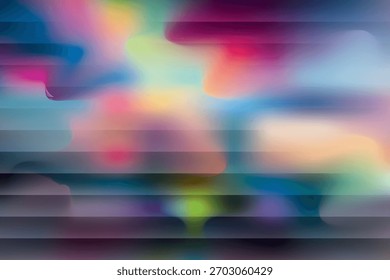 El fondo Abstractas muestra una mezcla de colores vibrantes que crea una atmósfera de imaginación. Las bandas Horizontales superponen el gradiente, añadiendo profundidad y textura a la Imagen.