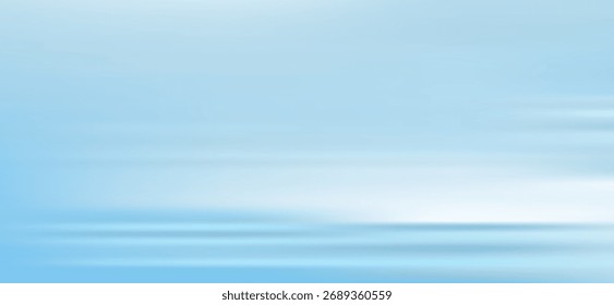 O fundo abstrato mostra um gradiente azul claro com sutil borrão de movimento horizontal, criando um efeito visual suave, suave e sereno perfeito para projetos minimalistas e atmosferas calmas