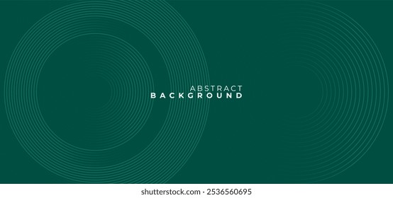 An abstract background showcasing bottle green circles and lines, creating a sophisticated and modern design.