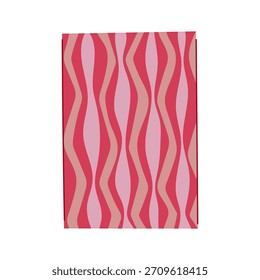 Abstract background showing flowing vertical stripes in varying shades of pink and red, creating a vibrant retro pattern reminiscent of 1970s design aesthetics