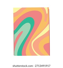Fondo Abstractas que muestra curvas líquidas groovy creando un patrón estético retro colorido, capturando la esencia del arte psicodélico y el estilo vintage de la década de 1970