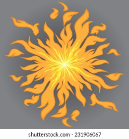 abstract background showing tongues of flame