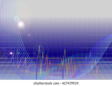 Abstract background of signal pulse,analog wave,heartbeat rate or rhythm.