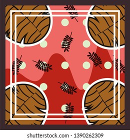 Abstract background silk scarf motif, hijab