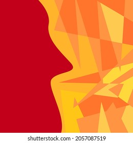 abstract background with silluette face