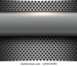 Abstract  background silver 3d shiny metallic, vector illustration.