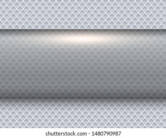 Fundo abstrato prata 3d brilhante metálico, ilustração vetorial.