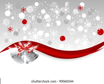 Abstract background with silver bells