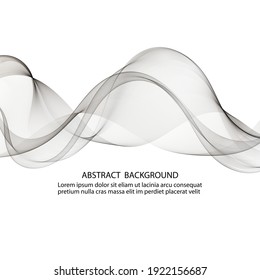 Abstract Background Silver Lines Transparent Waves, Design Element