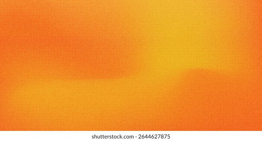 Abstract background with silver orange waves for design. Light waves, wavy lines. Ombre gradient. Rough brushed noisy metallic effect.eps10