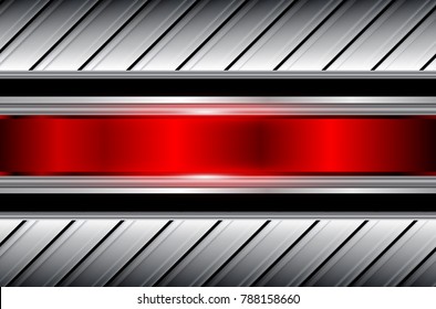 red and silver background