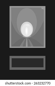 Abstract background of simple black gray white shapes making optical illusion - with clear place for text