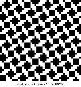 Abstract background. Simple black and white texture. Seamless pattern.