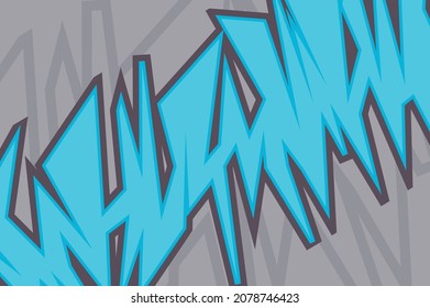 Abstract background with simple blue graffiti art