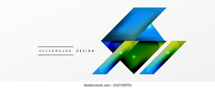 Abstract background. Simple color geometric shapes composition with 3d effect, lights and shadows. Vector Illustration For Wallpaper, Banner, Background, Card, Book Illustration, landing page