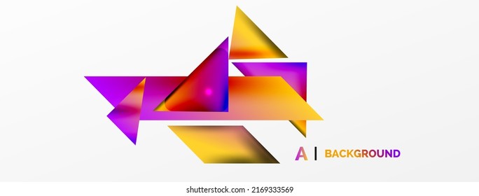 Antecedentes abstractos. Composición de formas geométricas de color simple con efecto 3d, luces y sombras. Ilustración vectorial para fondo de escritorio, pancarta, fondo, tarjeta, ilustración del libro, página de inicio