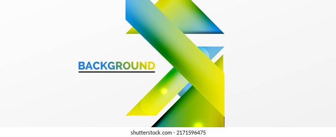 Antecedentes abstractos. Composición de formas geométricas de color simple con efecto 3d, luces y sombras. Ilustración vectorial para fondo de escritorio, pancarta, fondo, tarjeta, ilustración del libro, página de inicio