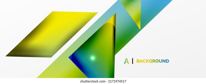 Abstract background. Simple color geometric shapes composition with 3d effect, lights and shadows. Vector Illustration For Wallpaper, Banner, Background, Card, Book Illustration, landing page