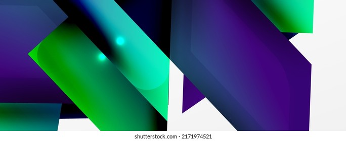 Abstract background. Simple color geometric shapes composition with 3d effect, lights and shadows. Vector Illustration For Wallpaper, Banner, Background, Card, Book Illustration, landing page