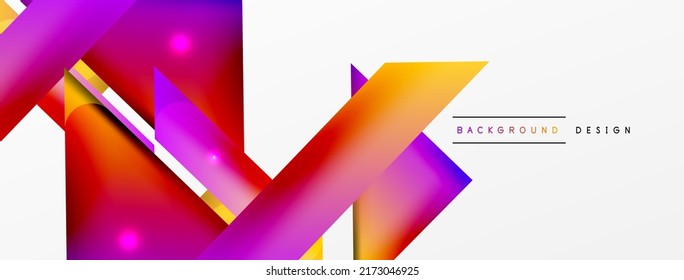 Abstract background. Simple color geometric shapes composition with 3d effect, lights and shadows. Vector Illustration For Wallpaper, Banner, Background, Card, Book Illustration, landing page