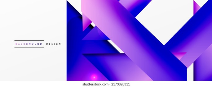 Abstract background. Simple color geometric shapes composition with 3d effect, lights and shadows. Vector Illustration For Wallpaper, Banner, Background, Card, Book Illustration, landing page