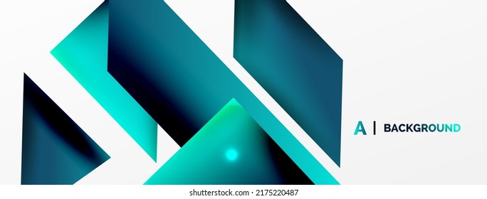 Abstract background. Simple color geometric shapes composition with 3d effect, lights and shadows. Vector Illustration For Wallpaper, Banner, Background, Card, Book Illustration, landing page