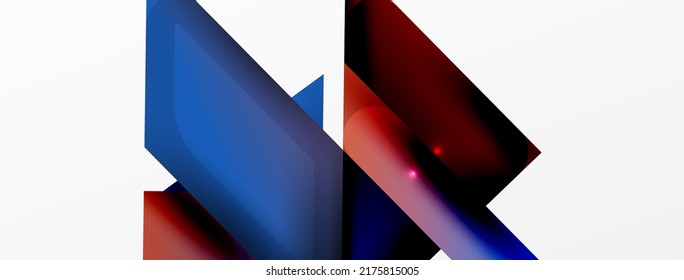 Abstract background. Simple color geometric shapes composition with 3d effect, lights and shadows. Vector Illustration For Wallpaper, Banner, Background, Card, Book Illustration, landing page