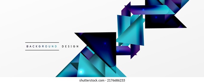 Abstract background. Simple color geometric shapes composition with 3d effect, lights and shadows. Vector Illustration For Wallpaper, Banner, Background, Card, Book Illustration, landing page