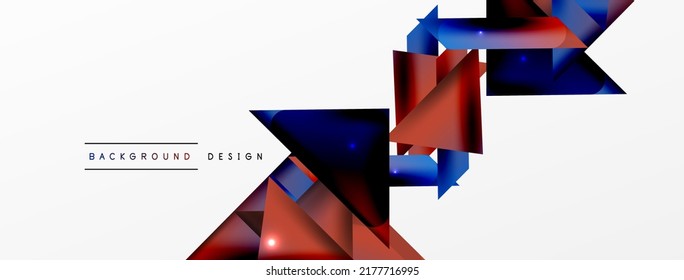 Abstract background. Simple color geometric shapes composition with 3d effect, lights and shadows. Vector Illustration For Wallpaper, Banner, Background, Card, Book Illustration, landing page