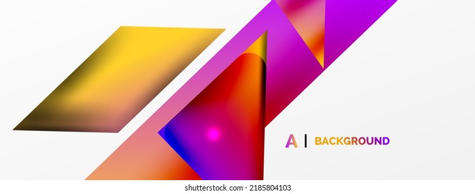 Abstract background. Simple color geometric shapes composition with 3d effect, lights and shadows. Vector Illustration For Wallpaper, Banner, Background, Card, Book Illustration, landing page