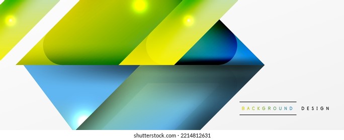 Abstract background. Simple color geometric shapes composition with 3d effect, lights and shadows. Vector Illustration For Wallpaper, Banner, Background, Card, Book Illustration, landing page