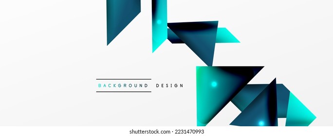 Abstract background. Simple color geometric shapes composition with 3d effect, lights and shadows. Vector Illustration For Wallpaper, Banner, Background, Card, Book Illustration, landing page
