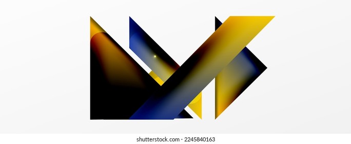 Abstract background. Simple color geometric shapes composition with 3d effect, lights and shadows. Vector Illustration For Wallpaper, Banner, Background, Card, Book Illustration, landing page