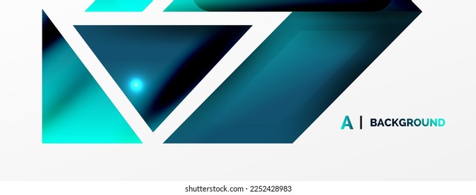 Abstract background. Simple color geometric shapes composition with 3d effect, lights and shadows. Vector Illustration For Wallpaper, Banner, Background, Card, Book Illustration, landing page
