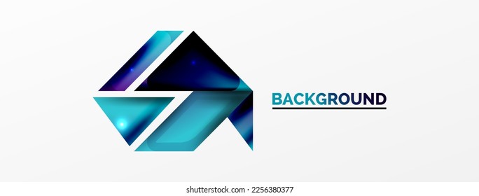 Abstract background. Simple color geometric shapes composition with 3d effect, lights and shadows. Vector Illustration For Wallpaper, Banner, Background, Card, Book Illustration, landing page