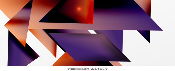 Antecedentes abstractos. Composición de formas geométricas de color simple con efecto 3d, luces y sombras. Ilustración vectorial para fondo de escritorio, pancarta, fondo, tarjeta, ilustración del libro, página de inicio
