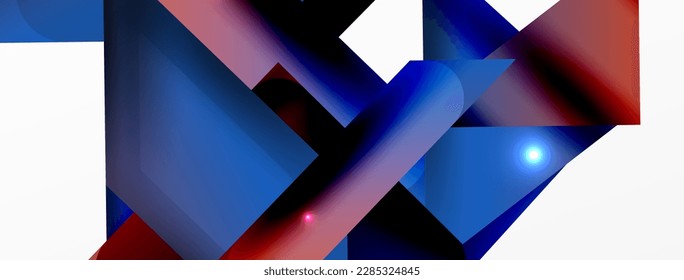 Abstract background. Simple color geometric shapes composition with 3d effect, lights and shadows. Vector Illustration For Wallpaper, Banner, Background, Card, Book Illustration, landing page