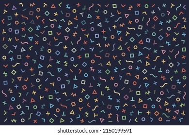 Fondo abstracto con simples figuras geométricas coloridas. Ilustración vectorial.