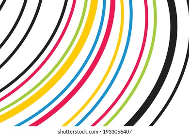 Abstract background with simple curved colorful lines