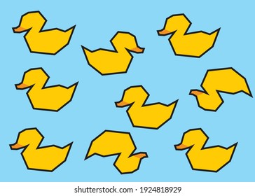 Abstract background with simple duck silhouette