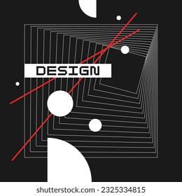 Abstract background with simple elements. An image with a composition of geometric elements and shapes.