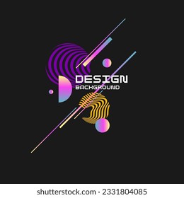 Abstract background with simple elements. An image with a composition of geometric elements and shapes.